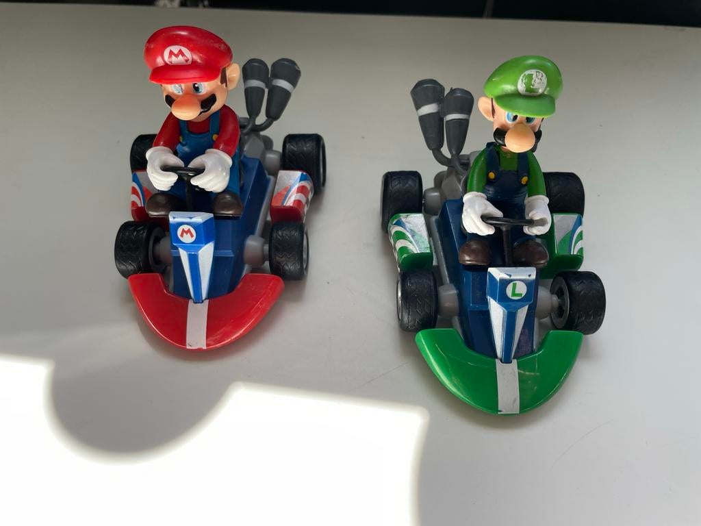 Mario Kart speelgoedauto's: Mario en Luigi, Kinderen en Baby's, Speelgoed | Speelgoedvoertuigen, Ophalen of Verzenden, Zo goed als nieuw