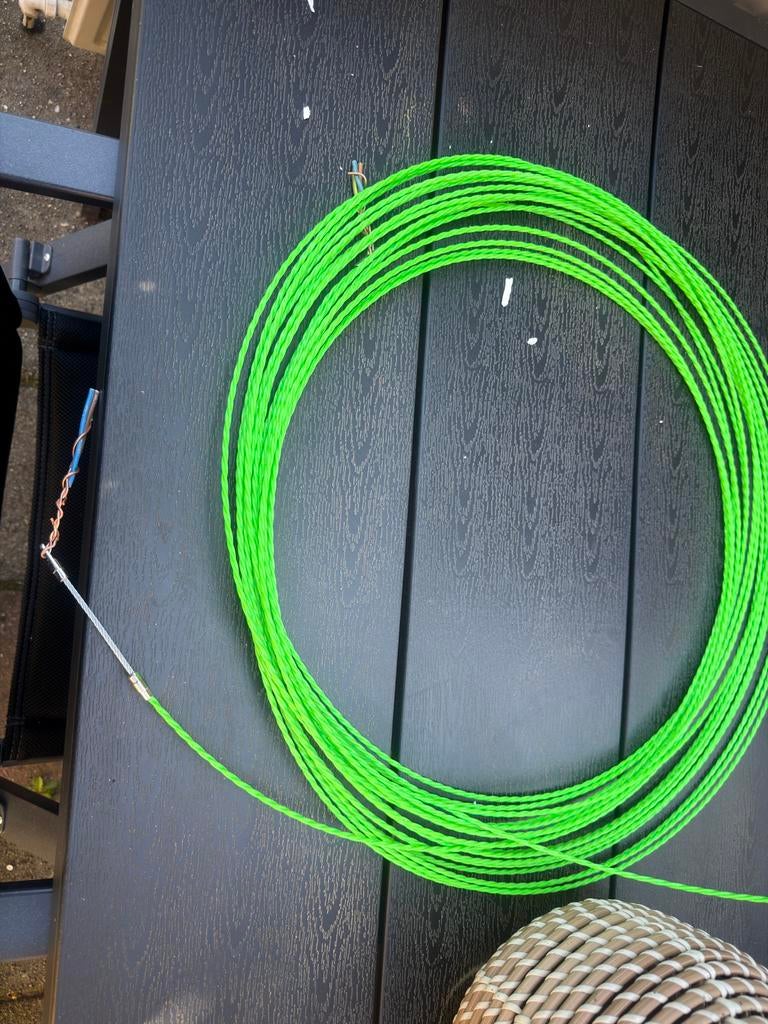 Groene Kabeltrekker 30meter - Handig voor Elektra, Ophalen of Verzenden, Nieuw