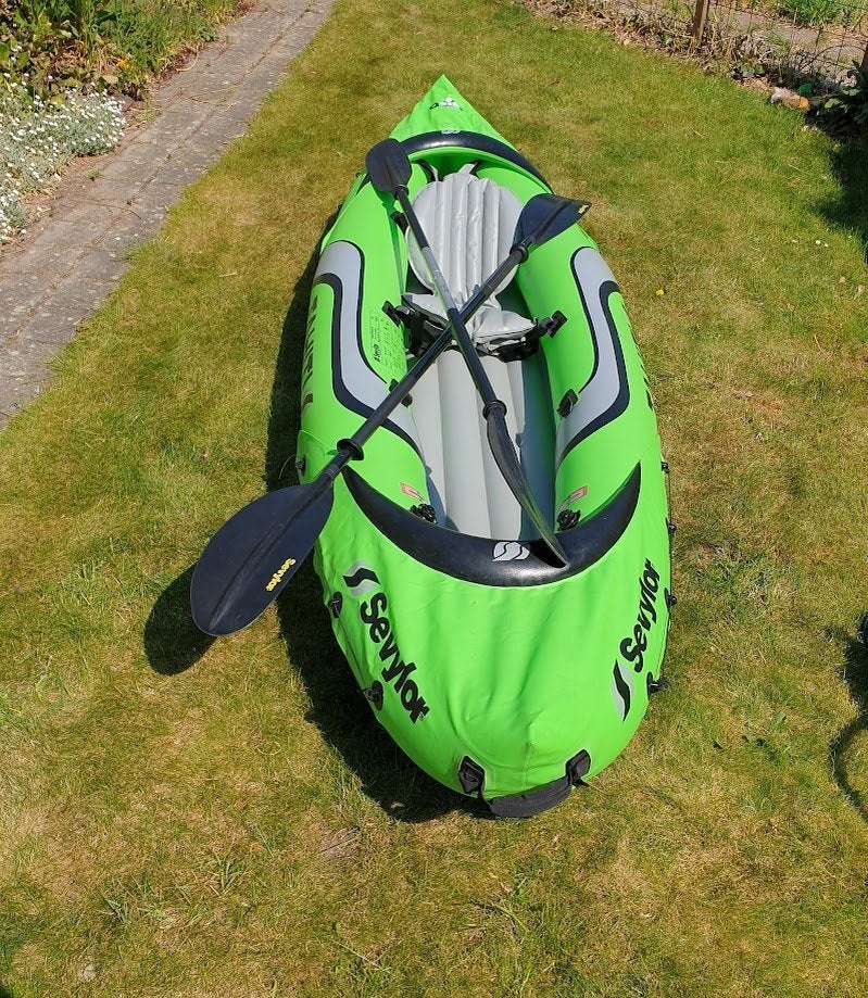 Sevylor Tahiti 2-persoons Heavy duty PVC met 2 peddels, Watersport en Boten, Kano's, Opblaasbaar, Overige typen, Twee personen