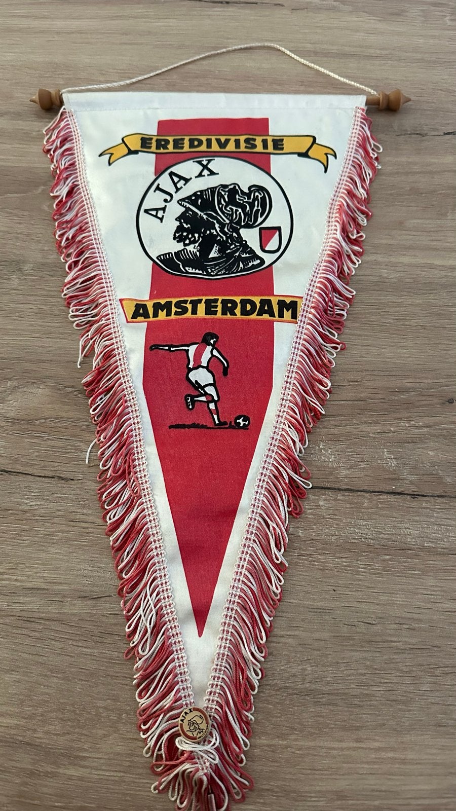 Vintage Ajax Eredivisie Vaantje - Voetbal Memorabilia, Ophalen of Verzenden, Gebruikt, Ajax, Vaantje of Sjaal