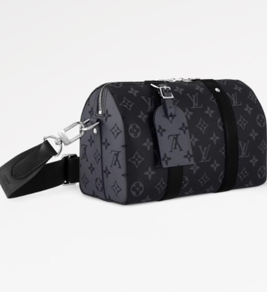 Louis Vuitton Keepall Monogram Eclipse, Ophalen of Verzenden, Nieuw, Zwart