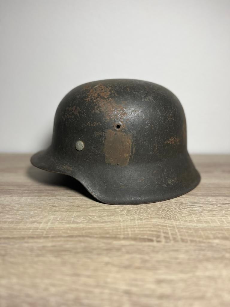 Duitse helm m42 ex heer stahlhelm, Ophalen of Verzenden, Landmacht, Duitsland, Helm of Baret