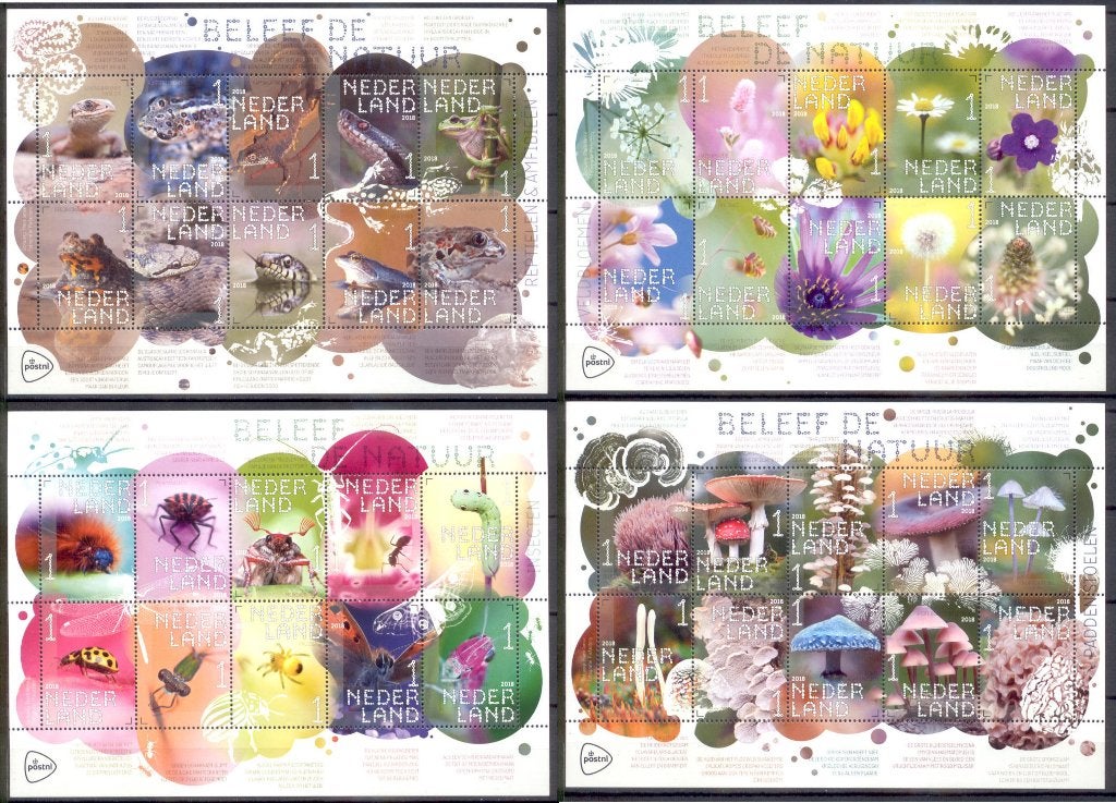 complete set postfris nominaal beleef de natuur 2018, Postzegels en Munten, Postzegels | Nederland, Ophalen of Verzenden, Na 1940