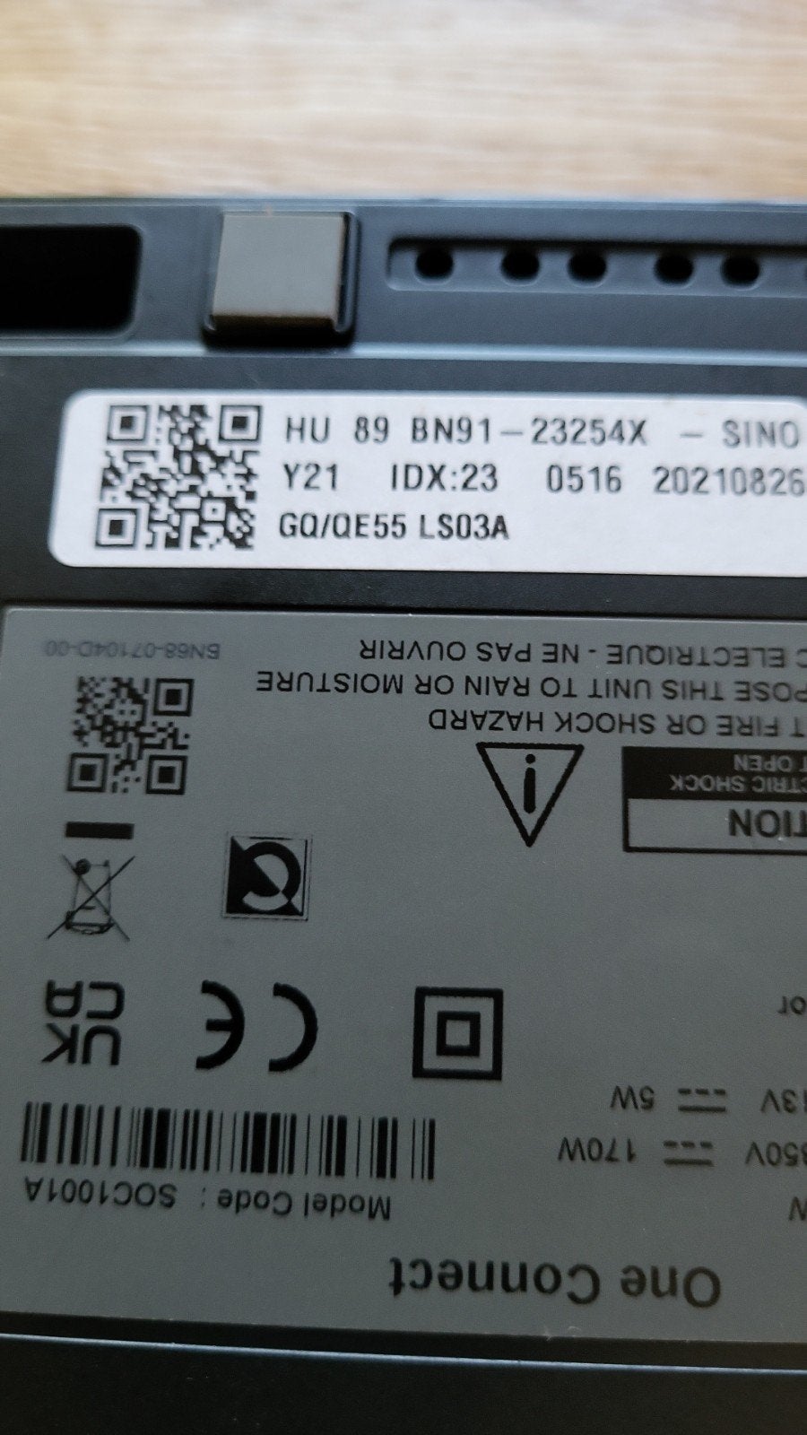 Samsung One Connect Box (Model Code: SOC1001A), Audio, Tv en Foto, Decoders en Harddiskrecorders, Zo goed als nieuw, Decoder, Ophalen of Verzenden