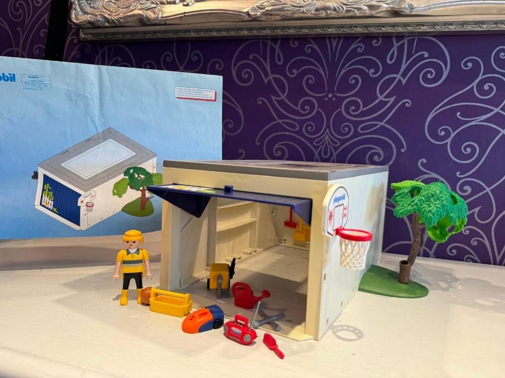 Playmobil 4318 – Garage + rode skelter (4227), Ophalen of Verzenden, Zo goed als nieuw