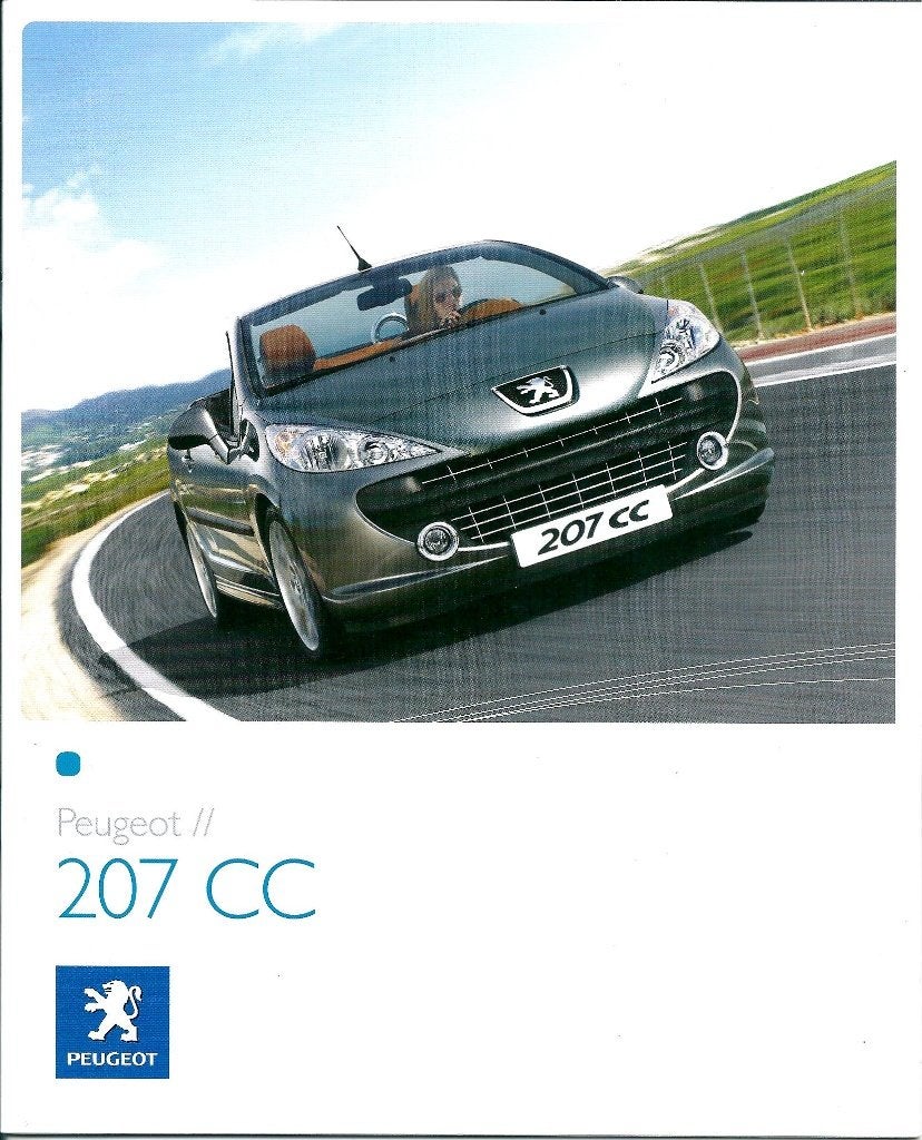 Brochure Peugeot 207 CC 2007, Ophalen of Verzenden, Gelezen, Peugeot