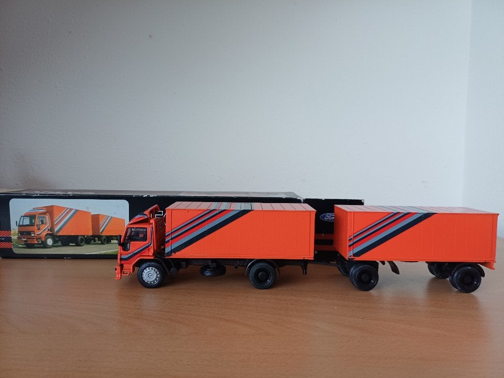 Ford Cargo truck en trailer | NZG Models | 1:50 | Model 227, Ophalen, Zo goed als nieuw, Bus of Vrachtwagen, NZG