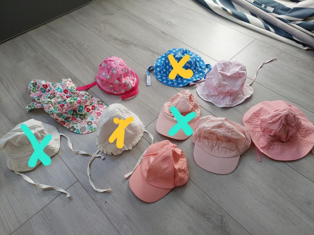 Zonnehoed baby zonnehoedje petje zon babypet, Kinderen en Baby's, Ophalen of Verzenden, Zo goed als nieuw, Meisje
