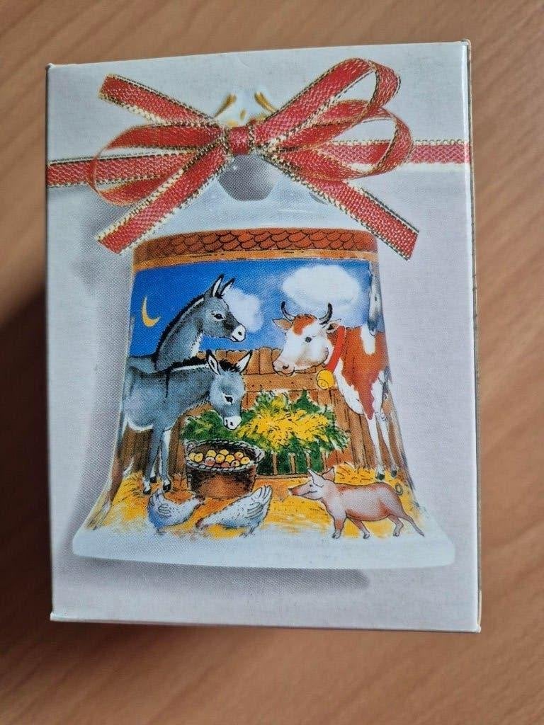 Kerstklokje - porselein -Höchst - boerderijdieren - 1999, Diversen, Kerst, Verzenden, Nieuw