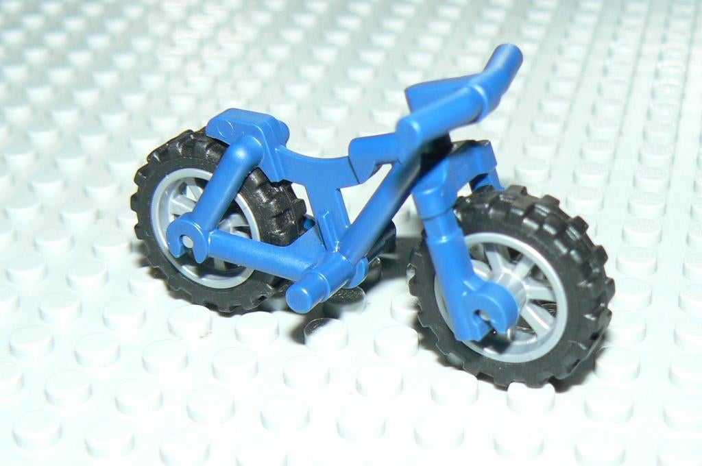 L1254 Mountain bike donker blauw flat silver velgen, Ophalen of Verzenden, Nieuw, Losse stenen, Lego