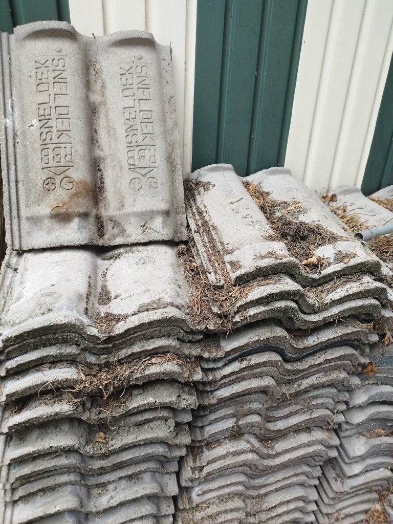 Dakpannen gratis afhalen, Ophalen, Gebruikt, Steen of Klei, 15 m² of meer