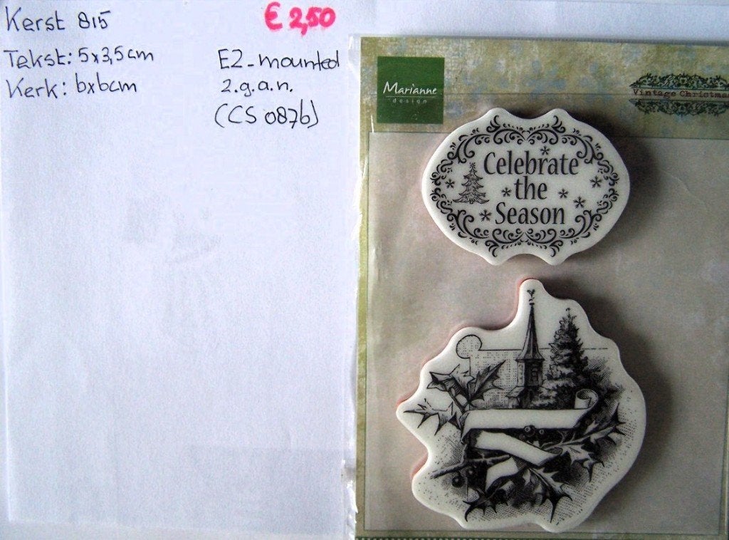 Kerst 815 EZ-mounted stempel, Ophalen of Verzenden, Zo goed als nieuw, Clearstamp
