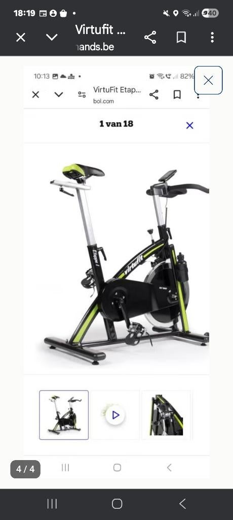 Virtufit spinning bike, Sport en Fitness, Ophalen, Nieuw, Spinningfiets
