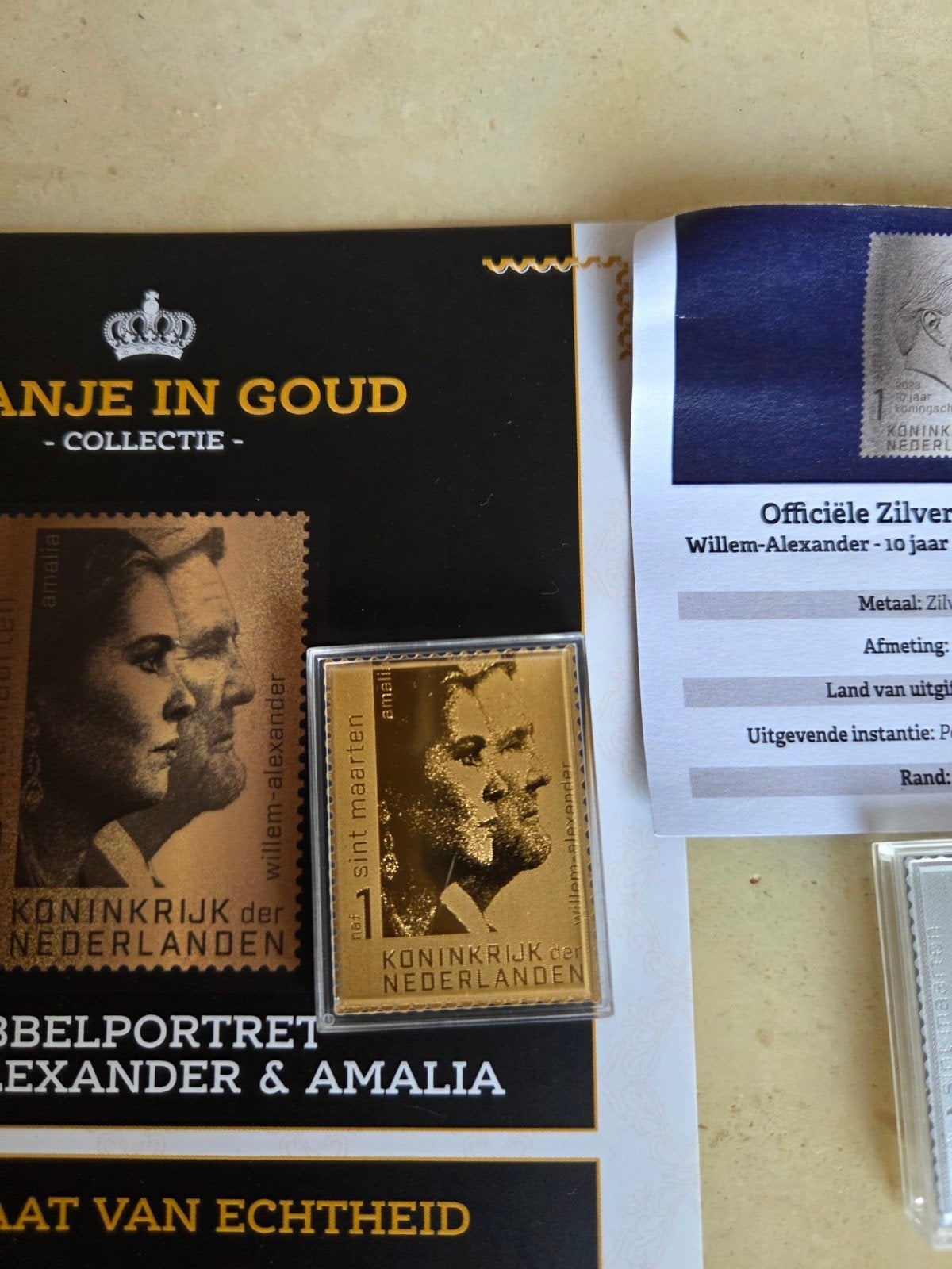 Gouden en Zilveren Postzegels Willem-Alexander & Amalia, Setje, Koningin Beatrix, Zilver, Overige waardes