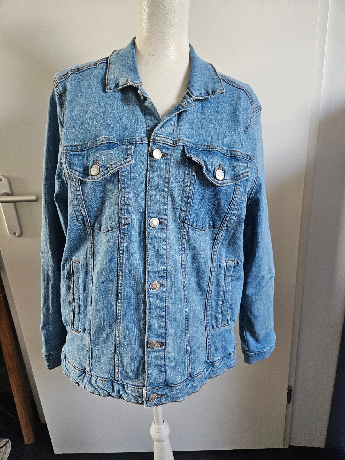 Hema spijkerjasje XL blauw, Blauw, Maat 46/48 (XL) of groter, Ophalen of Verzenden, Zo goed als nieuw