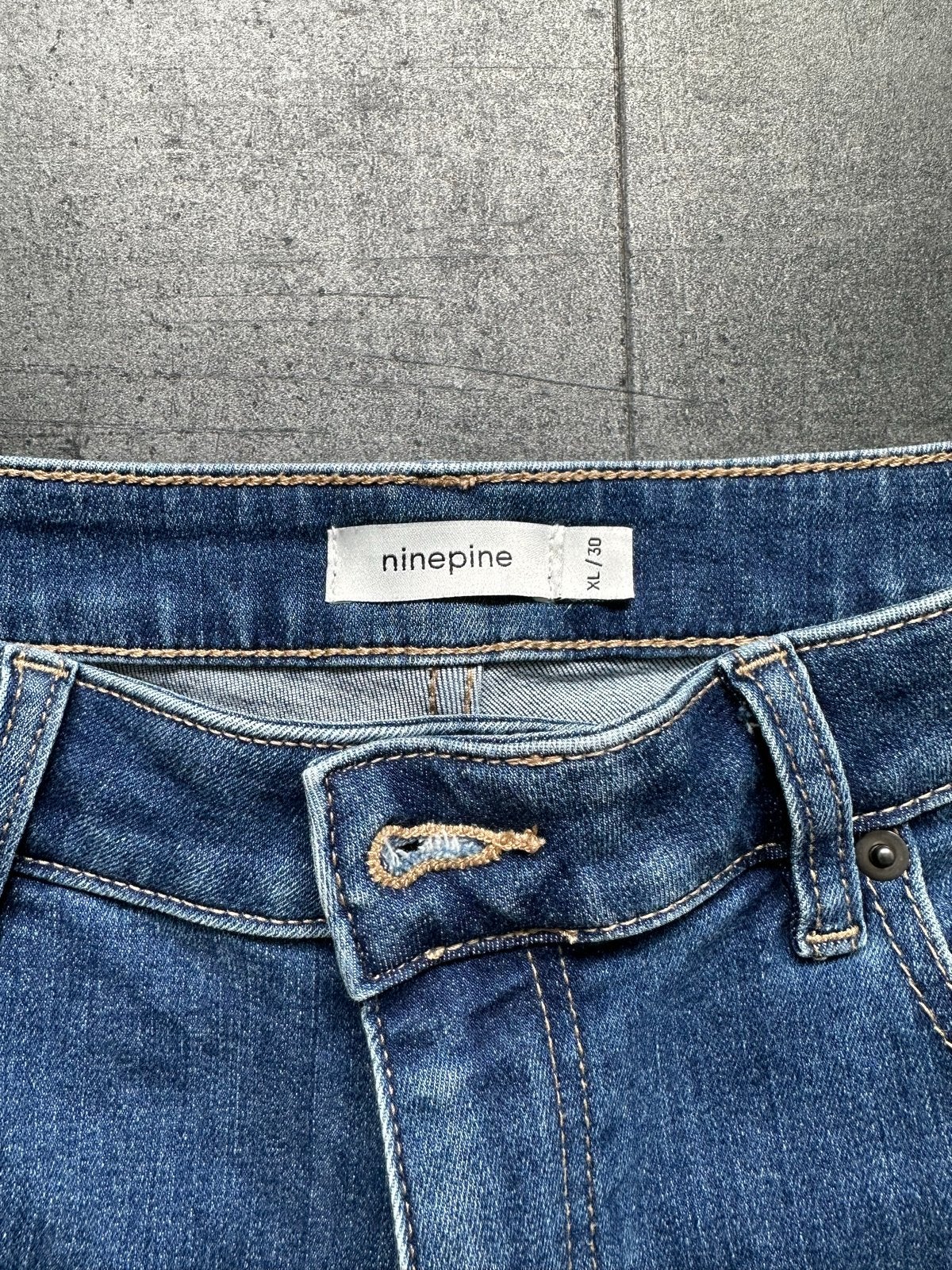 Ninepine spijkerbroek, maat XL/30, Ophalen of Verzenden, Zo goed als nieuw, Blauw, Overige jeansmaten