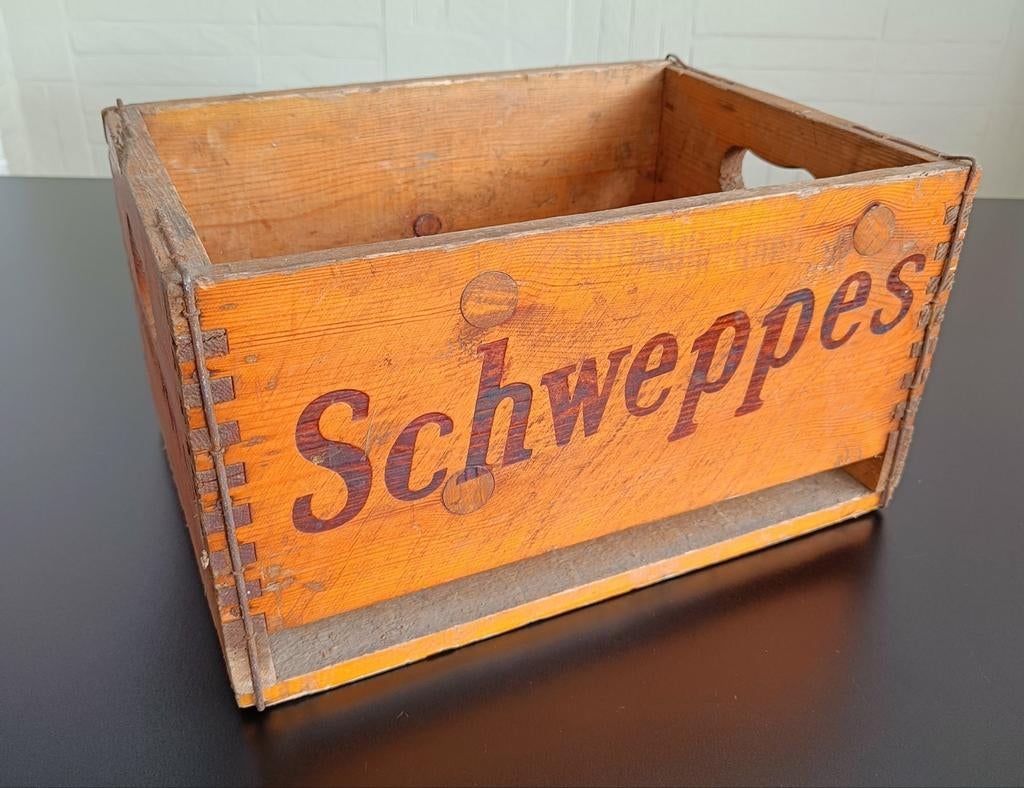 Vintage Schweppes houten krat - 1969., Ophalen of Verzenden