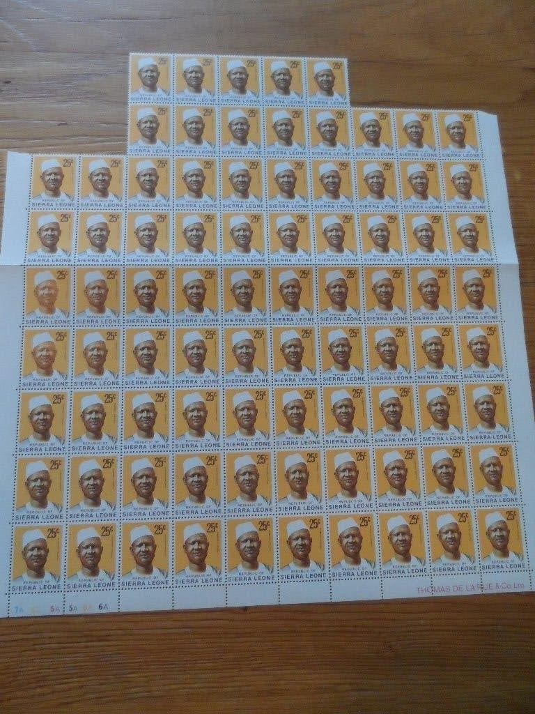 Postzegels  Sierra Leone  President Siaka Stevens 1973, Postzegels en Munten, Verzenden, Overige landen, Postfris