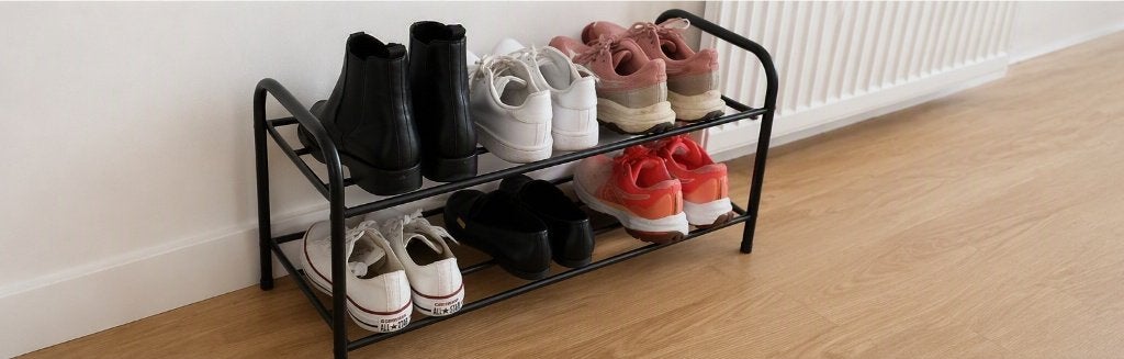 Black Metal Shoe Rack / Shoe Stand – Excellent Condition, Huis en Inrichting, Kasten | Schoenenrekken, Ophalen, Zo goed als nieuw