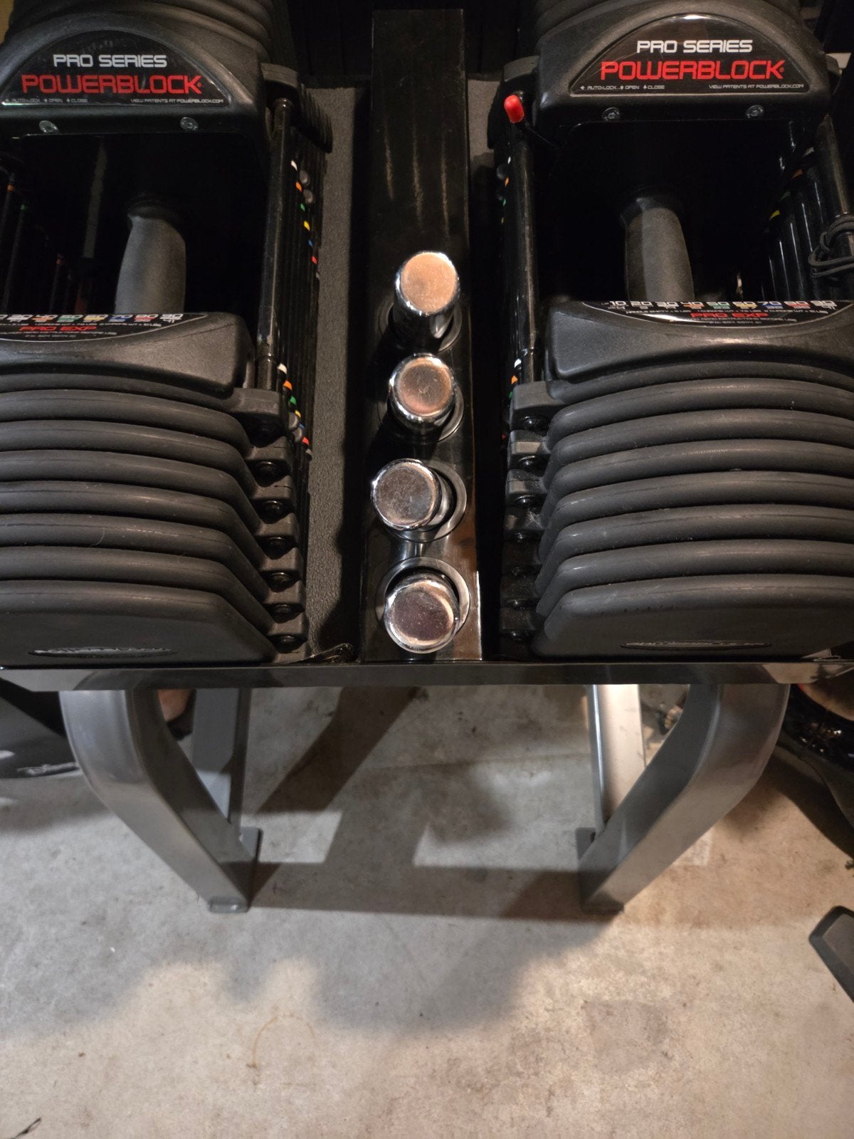 PowerBlock U90 pro Verstelbare Dumbbells met Rack, Ophalen, Gebruikt, Benen, Halterset