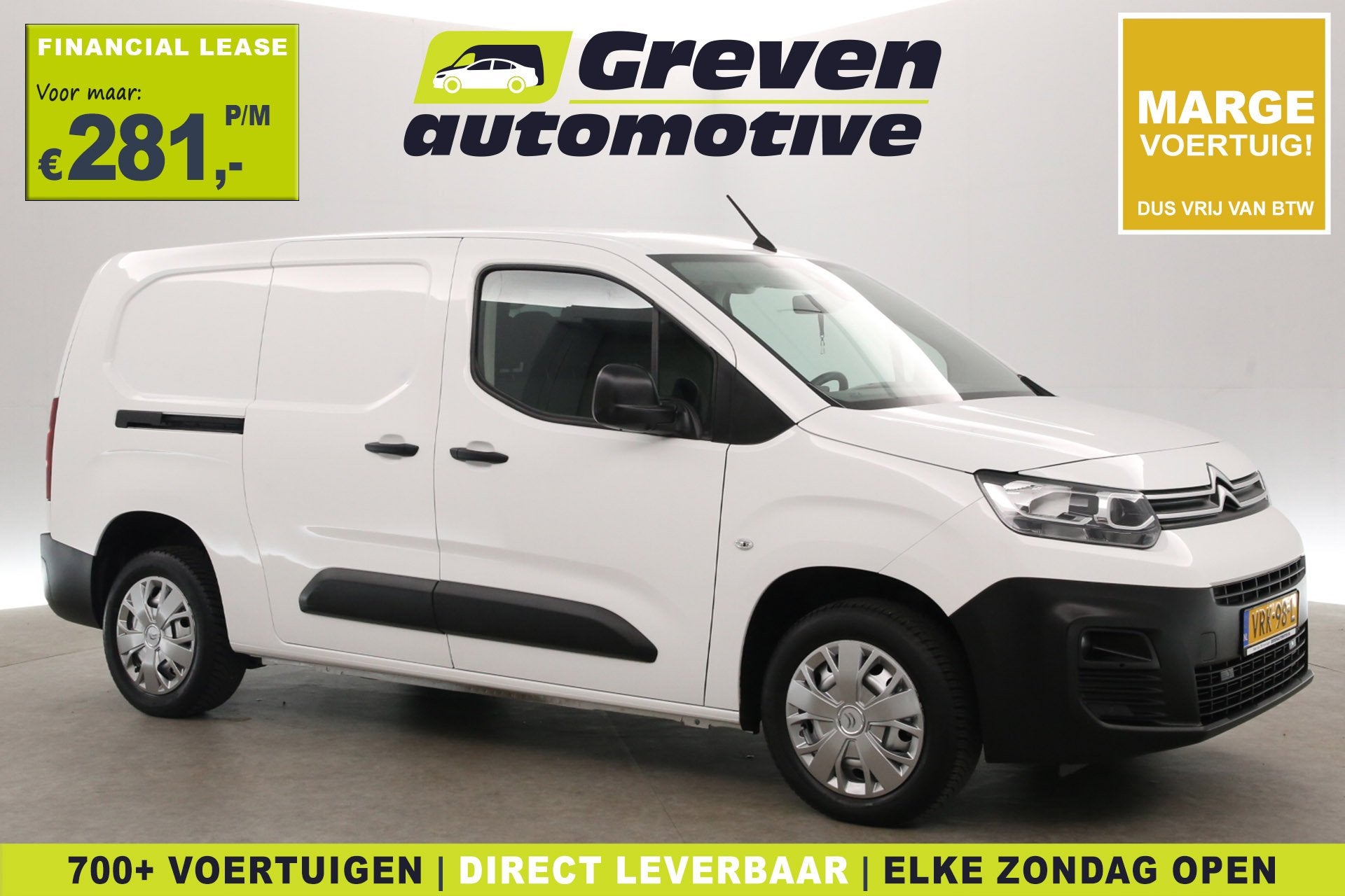 Citroën Berlingo 1.5 BlueHDI L2 | Marge | 3 Zits | Airco |, Auto's, Voorwielaandrijving, Gebruikt, Euro 6, 4 cilinders