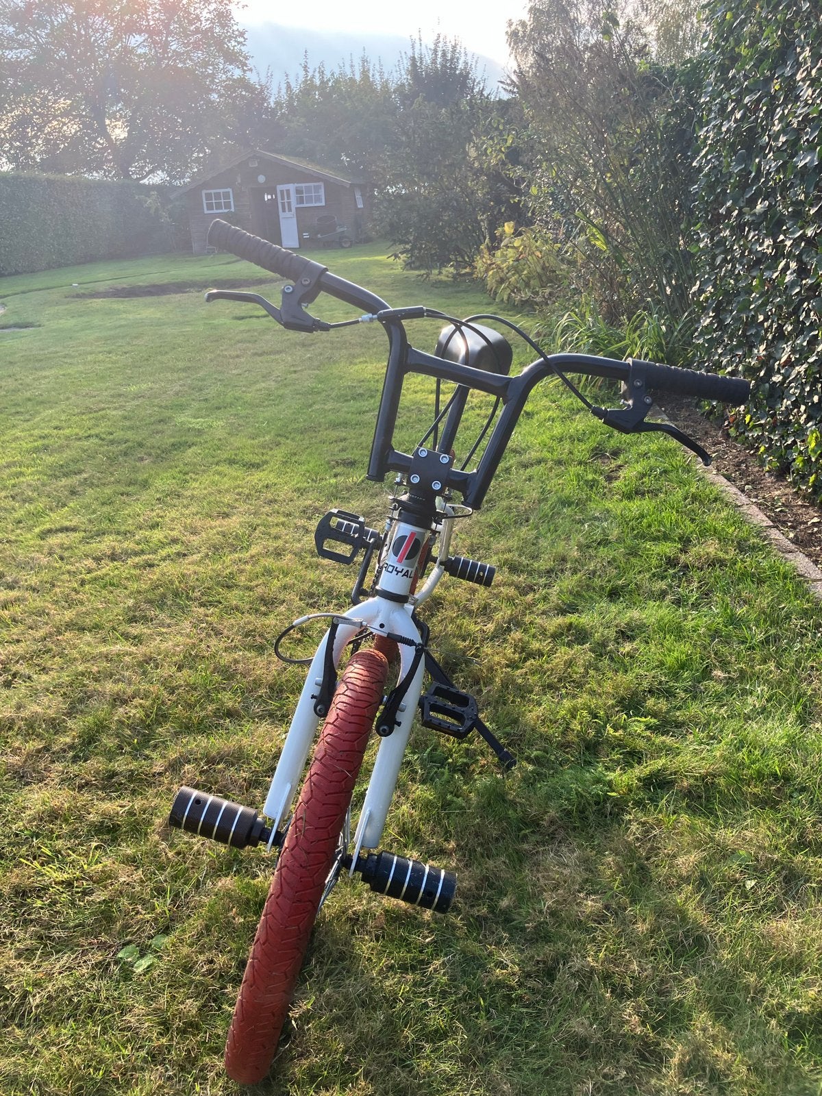 Royal Bugatti Tornado BMX - Wit met rode banden, Fietsen en Brommers, Gebruikt, Staal, Velgrem, 20 tot 24 inch