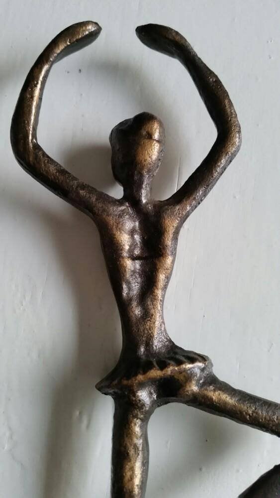 Beeld. Ballerina, brons, 21,5 cm - 6 cm, Ophalen of Verzenden, Gebruikt, Overige materialen