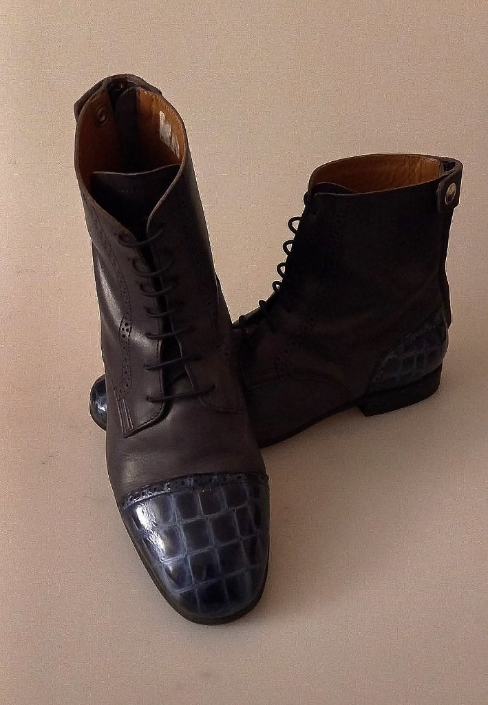 CelerisJodphurs Maat: 41 Kleur: zwart met blauw croco leer, Dieren en Toebehoren, Overige merken, Nieuw, Zwart, Dames
