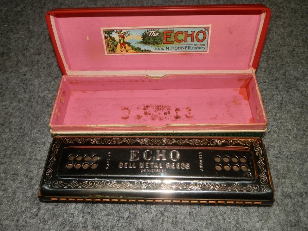 Harmonica Echo Harp Hohner Vintage 55/88, Muziek en Instrumenten, Ophalen of Verzenden, Gebruikt, Met koffer of doosje