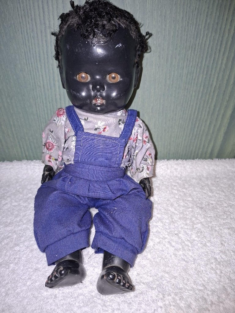 oud cellucloid negerpopje, begin 1900, Antiek en Kunst, Curiosa en Brocante, Ophalen of Verzenden