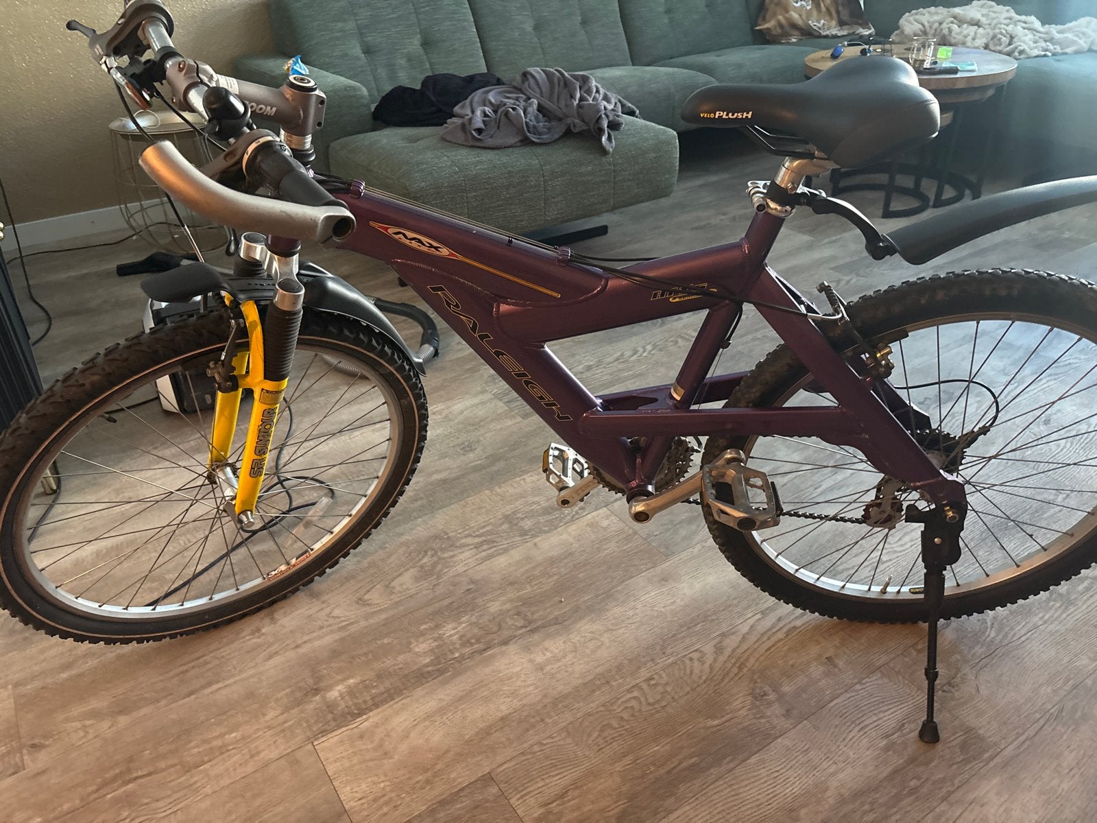 Raleigh Mountainbike - Paars, Volledig geveerd 26 inch, Fietsen en Brommers, Gebruikt, Fully, 49 tot 53 cm, Dames