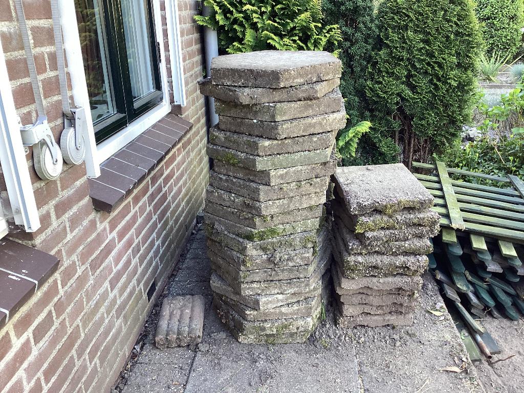 Tegels Gratis, Ophalen, Gebruikt, Beton, Terrastegels