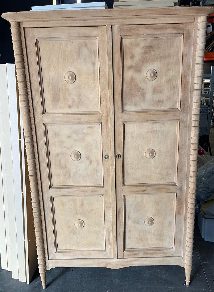 Brocante halkast garderobe, Ophalen, Gebruikt, Frans, 100 tot 150 cm
