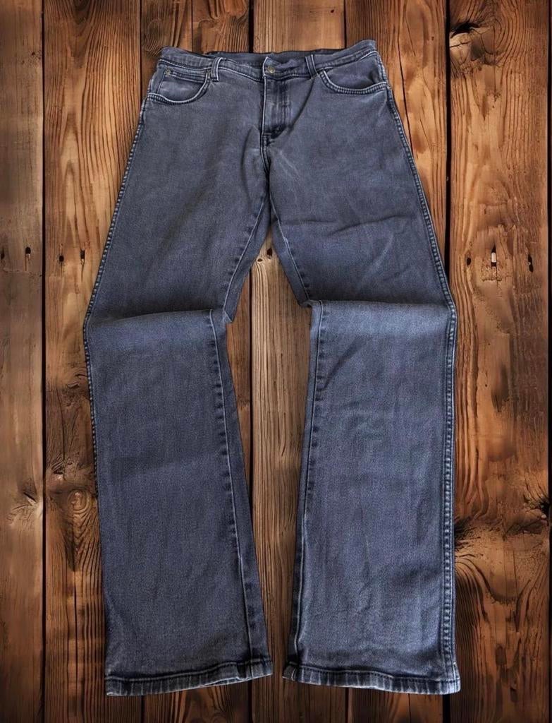 Wrangler Regular Fit Grijze Jeans W33 L32 Faded Wash, Ophalen of Verzenden, Gedragen, Grijs, W33 - W34 (confectie 48/50)