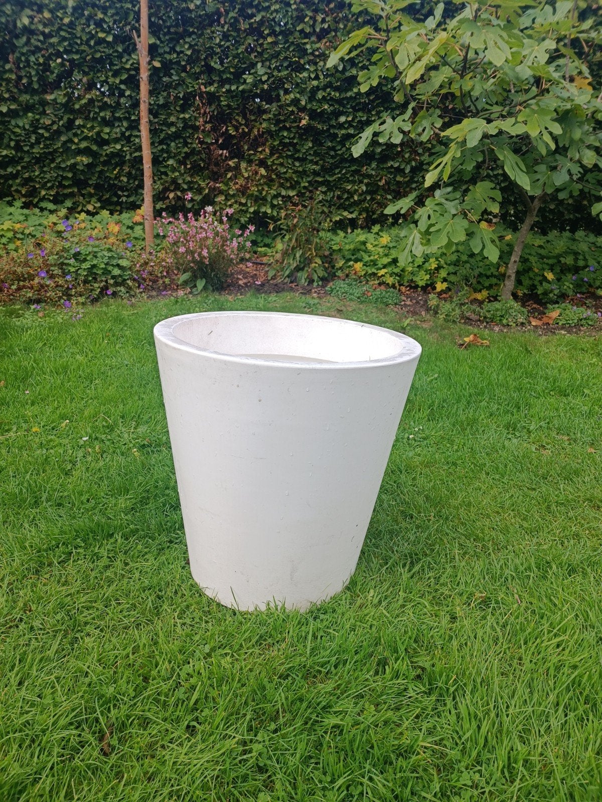 Elho Pure Straight  witte bloempot, Tuin en Terras, Ophalen, Kunststof, Gebruikt, 40 cm of meer