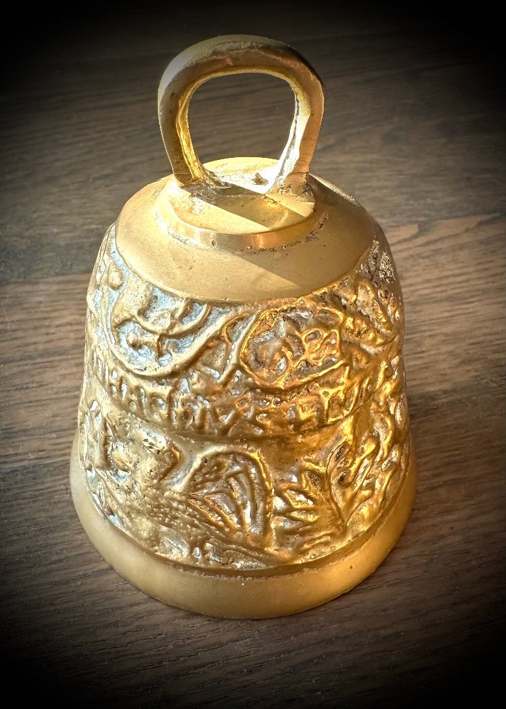 Messing bronzen misbel reliëf van de Vier Evangelisten bel, Ophalen of Verzenden