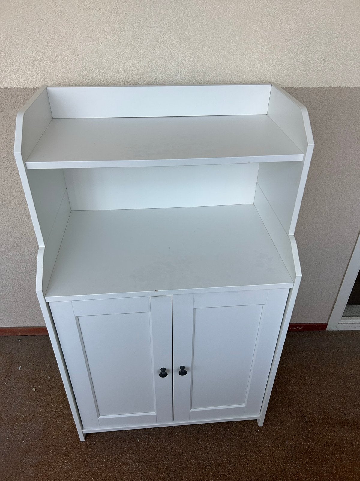 Witte kaptafel/dressoir met 2 planken, gebruikt, Huis en Inrichting, Ophalen, Gebruikt