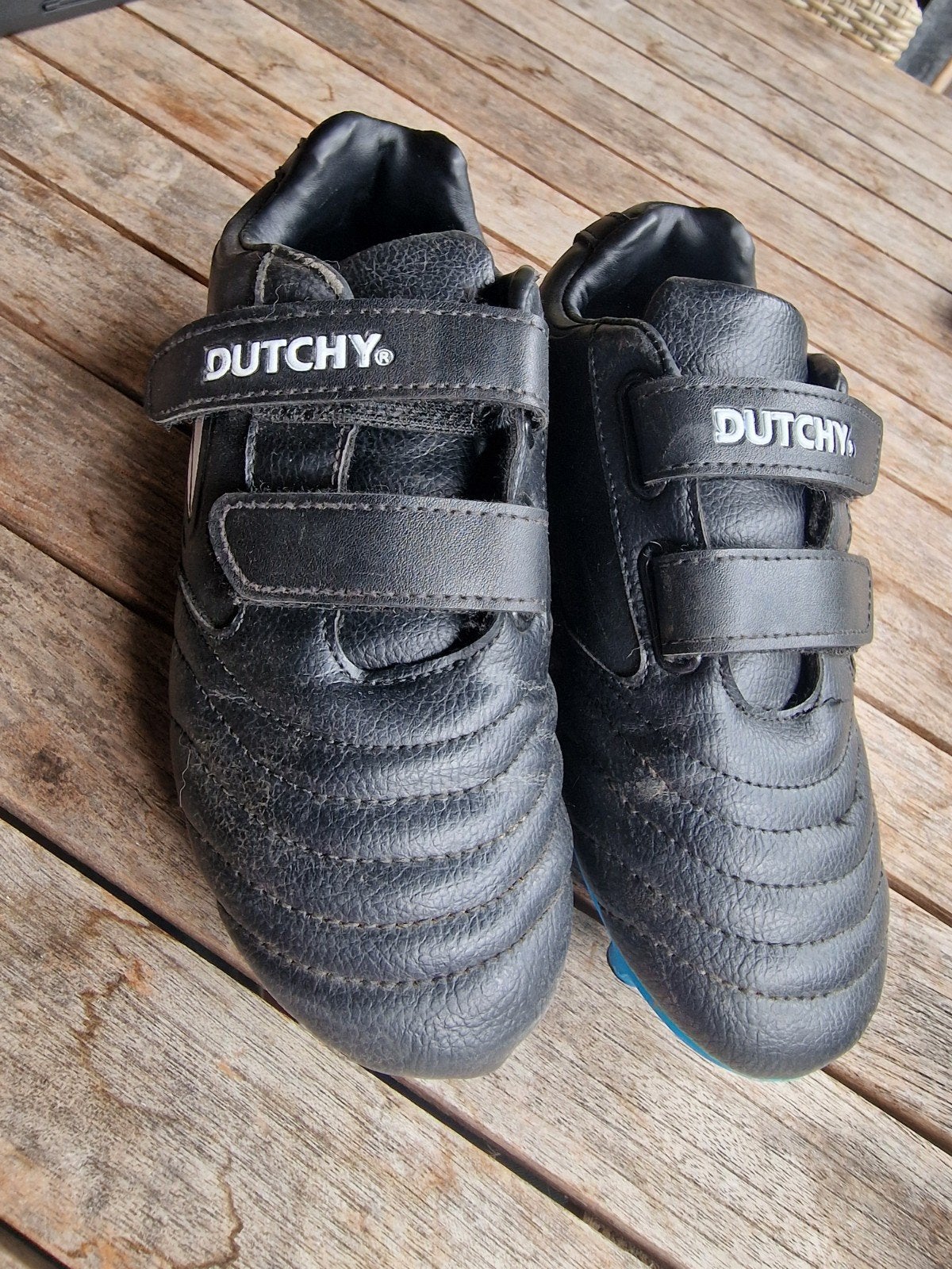 DUTCHY Voetbalschoenen - Zwart/Blauw - Maat 30, Ophalen, Gebruikt, Maat XS of kleiner, Schoenen