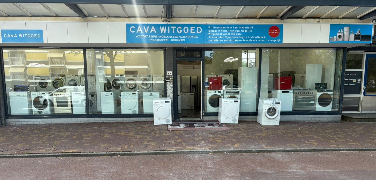CAVA WITGOED DEN HAAG– Kwalitatief Witgoed met Garantie!, Witgoed en Apparatuur, Gebruikt, Ophalen of Verzenden, Voorlader, 85 tot 90 cm