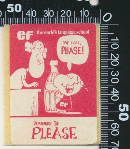 Sticker: EF - Remember the please, Ophalen of Verzenden, Zo goed als nieuw, Bedrijf of Vereniging
