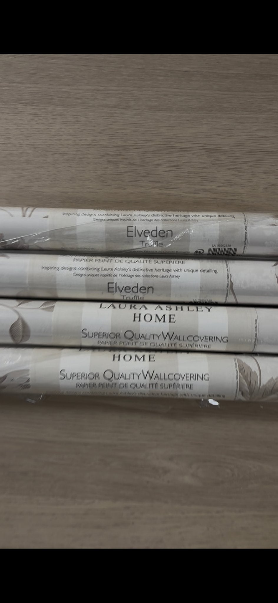 4 rollen Laura Ashley Vliesbehang Elderwood Natural, Huis en Inrichting, Stoffering | Behang, Bladeren, Natuurlijk, Beige, Ophalen of Verzenden