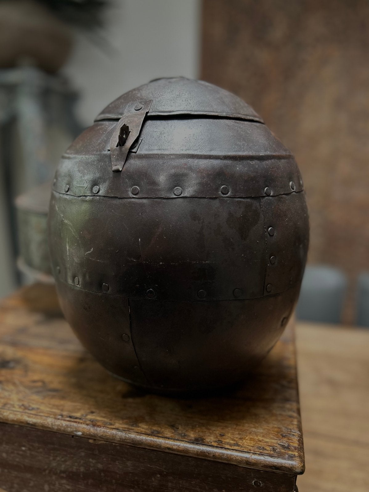 Oosterse jar waterpot met deksel India bohemian, Ophalen of Verzenden
