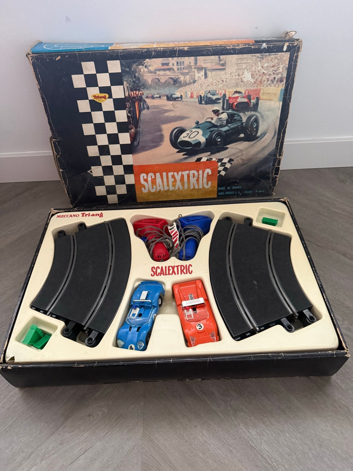 Vintage Scalextric Racebaan Set - Meccano Tri-ang, Ophalen, Zelf te bouwen, Elektrisch, Racebaan