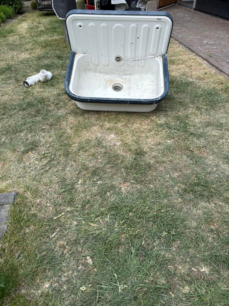 Vintage emaille wasbak - Ideaal voor buitenkeuken/tuin, Ophalen of Verzenden