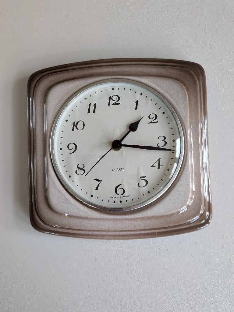 West Germany vintage klok Keramiek, Ophalen of Verzenden, Huis en Inrichting