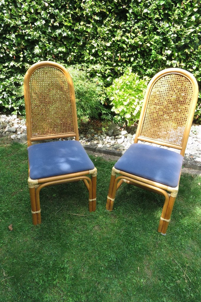 EETKAMERSTOELEN MANOU/ROTAN, Ophalen, Gebruikt, Overige kleuren, Riet of Rotan