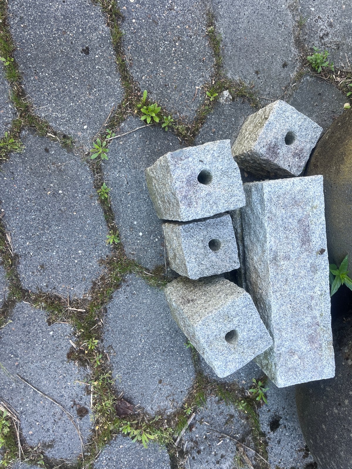 1 set waterornamenten van graniet, Tuin en Terras, Ophalen, Gebruikt