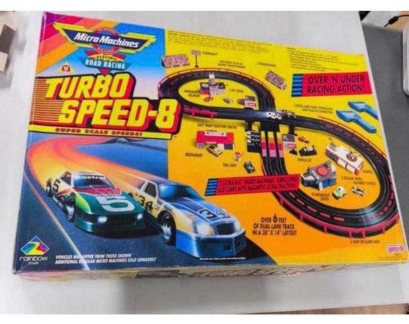 Vintage racebaan Micro Machines Road-Racing Turbo Speed-8, Overige merken, Racebaan, Zelf te bouwen, Ophalen of Verzenden