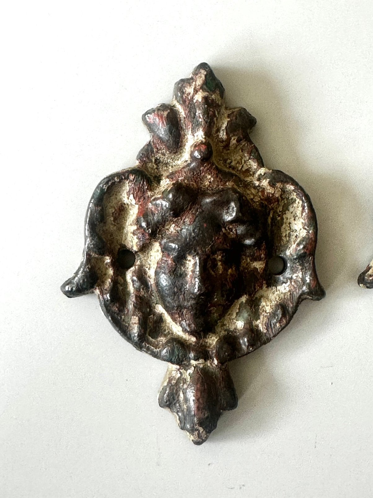 2 antieke cherubijn vrouwenkopjes ornament brandkast kluis, Ophalen of Verzenden