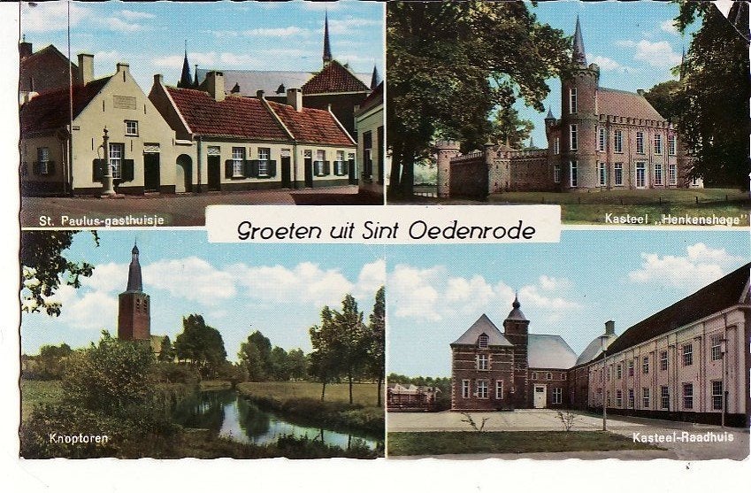 Sint Oedenrode 1967. Groeten uit-4 vensterkaart -Bromo-color, Verzamelen, Ophalen, 1960 tot 1980, Gelopen, Noord-Brabant